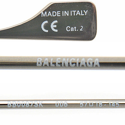 Balenciaga Metal Square Sunglasses Brown