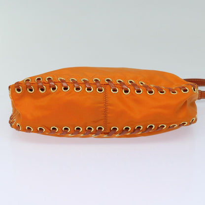 PRADA Accessory Pouch Nylon Orange Auth 73580