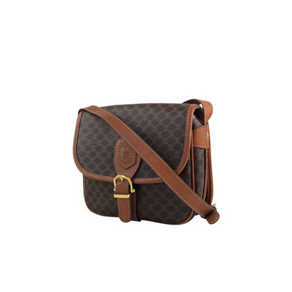 CELINE  Front Buckle Shoulder bag Brown Vintage v3jfnr