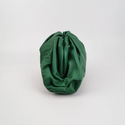 Bottega Veneta Pouch Calfskin Leather Green Large