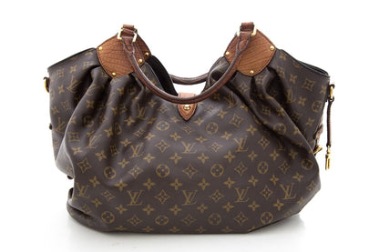 Louis Vuitton 2012 Brown Mahina Monogram & Alligator HandBag