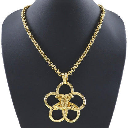 【Suale  OFF】Chanel CHANEL Coco Flower Necklace Turn-Lock Vintage G  French made 1996 Gold 96P Flower  130g COCO Mark Flower  【Two】