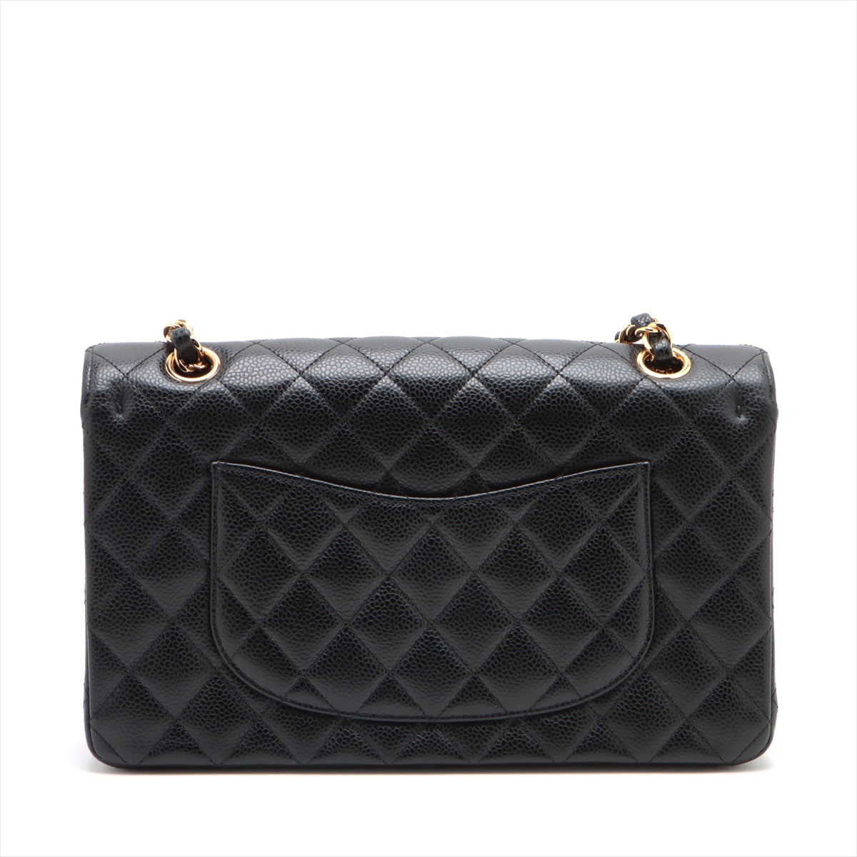 Chanel Matrasse 25 Caviar S Double Flap Double Chain Bag Black G  15th