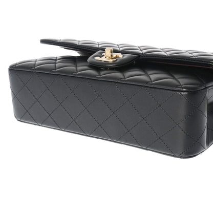 CHANEL Chanel Mattress W Flap Chain Shelter 25cm Black Gold Tools A01112 Lady Ramskin Shelter Bag Unused