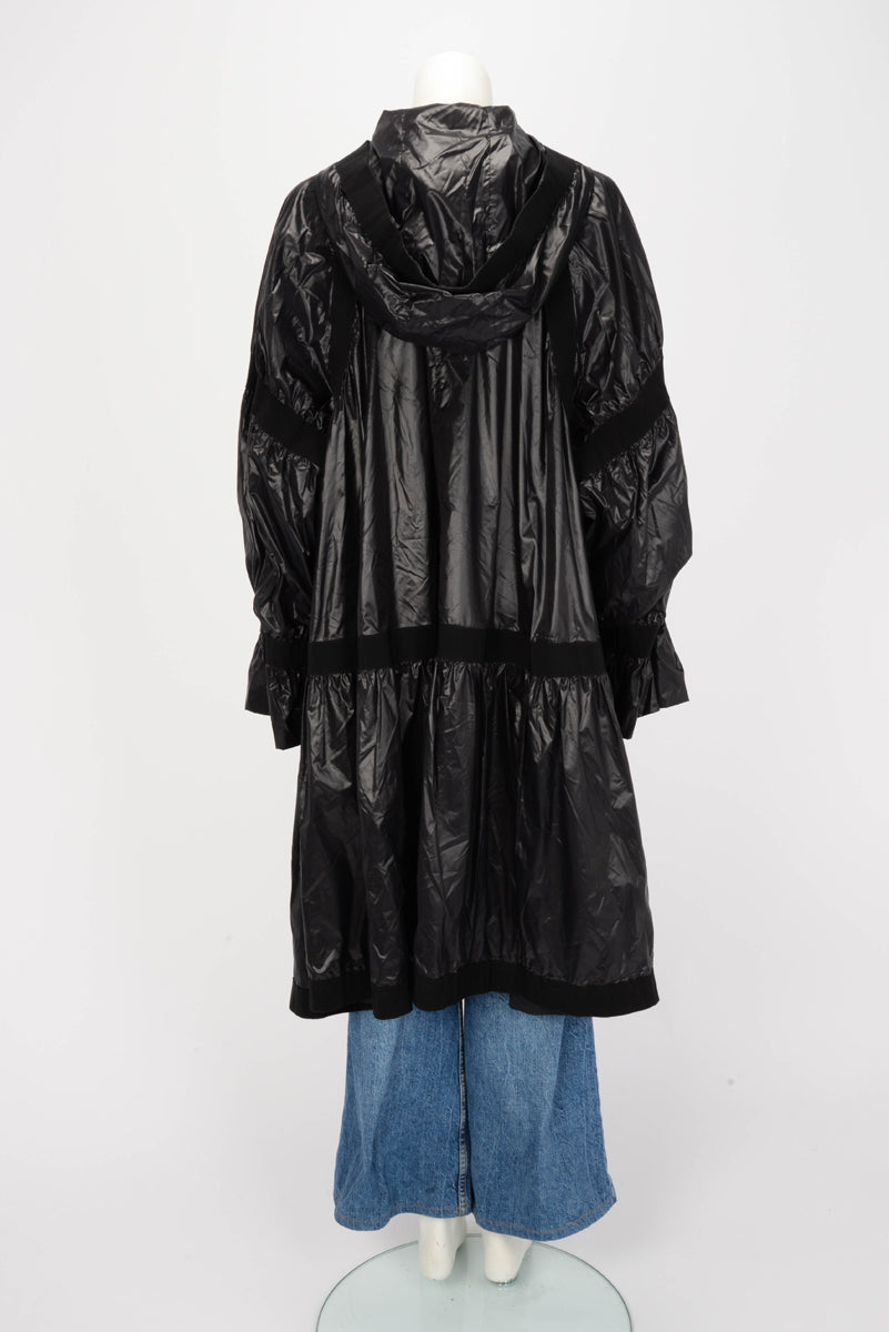 Chanel Black Nylon Snowflake CC Parka Jacket FR 48