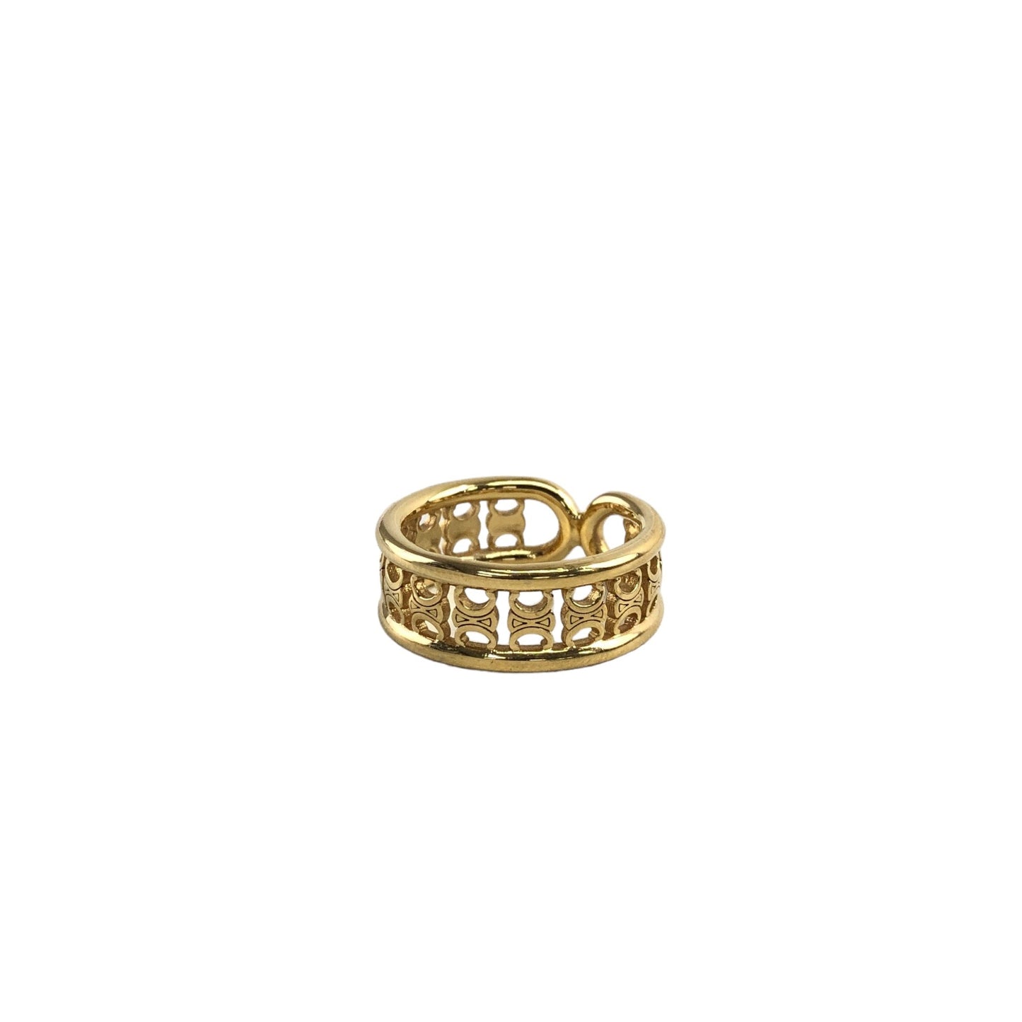 CELINE Triomphe   Ring Gold Vintage ympmjc