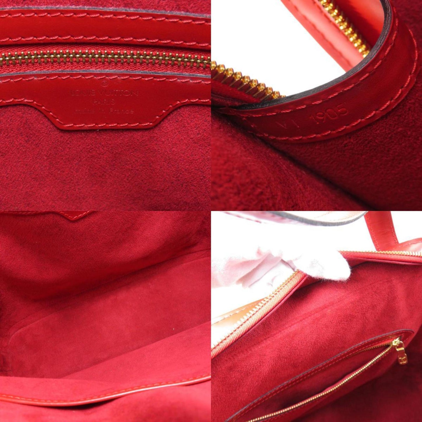 Louis Vuitton Red Leather Lussac shoulder bag