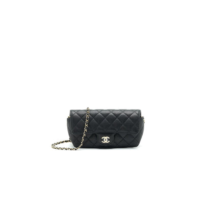 Chanel Glasses Case With Classic Chain Black LGHW