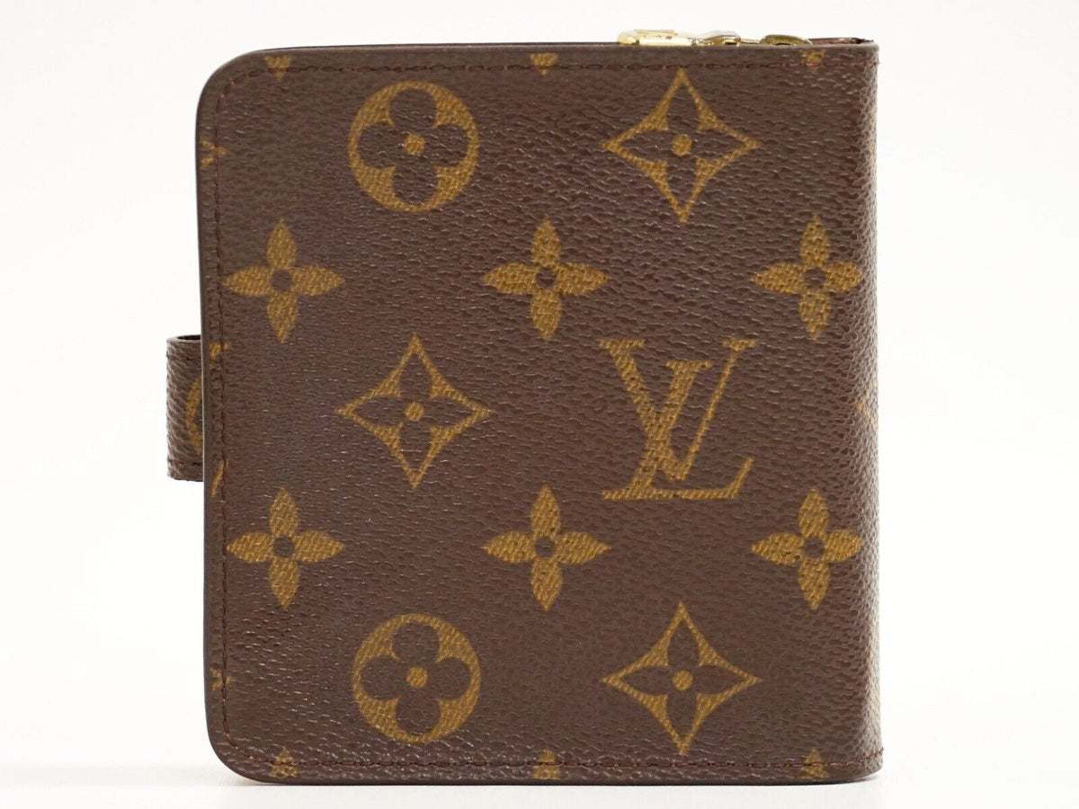 Louis Vuitton Brown Canvas Compact zip wallet accessories