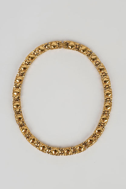 Collier doré Christian Dior
