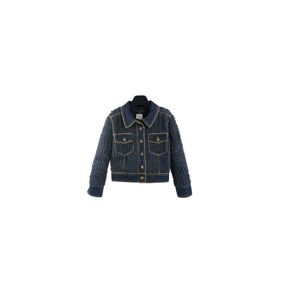 Chanel Button Denim Jacket - Size 36