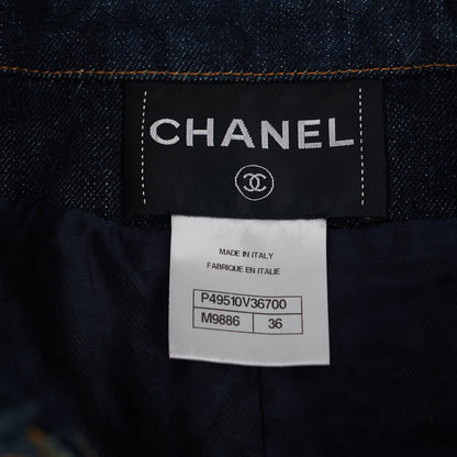 Chanel Button Denim Jacket - Size 36
