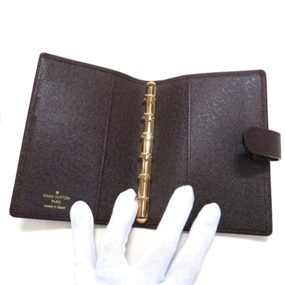 Louis Vuitton Brown Leather COUVERTURE AGENDA FONCTIONNEL PM wallet accessories