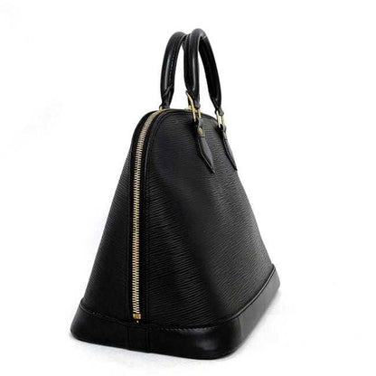 Louis Vuitton Black Leather Alma handbag bag