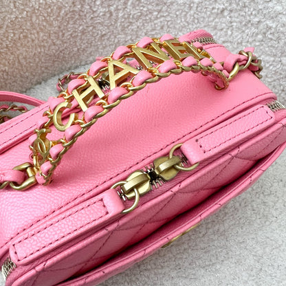 Chanel "Pick Me Up" Vanity Case in Pink Caviar and AGHW