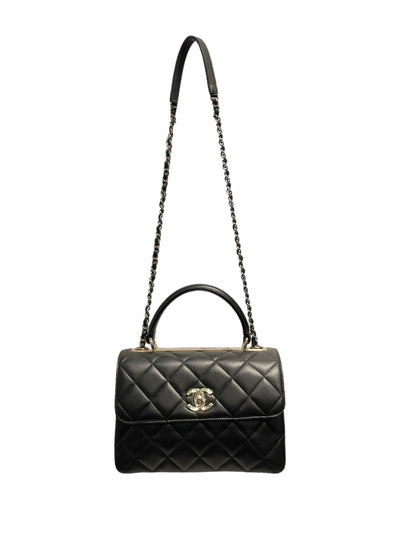 Chanel Hand Bag OS Lambskin BLK FLAP Bag CC