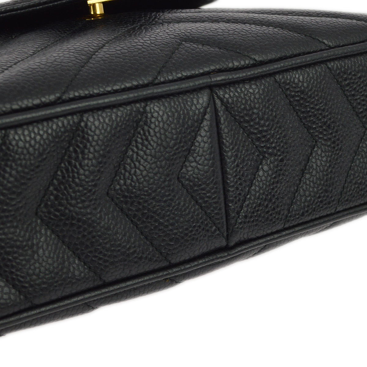 Chanel Black Caviar Skin Pocket Camera Bag