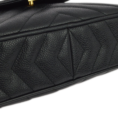 Chanel Black Caviar Skin Pocket Camera Bag