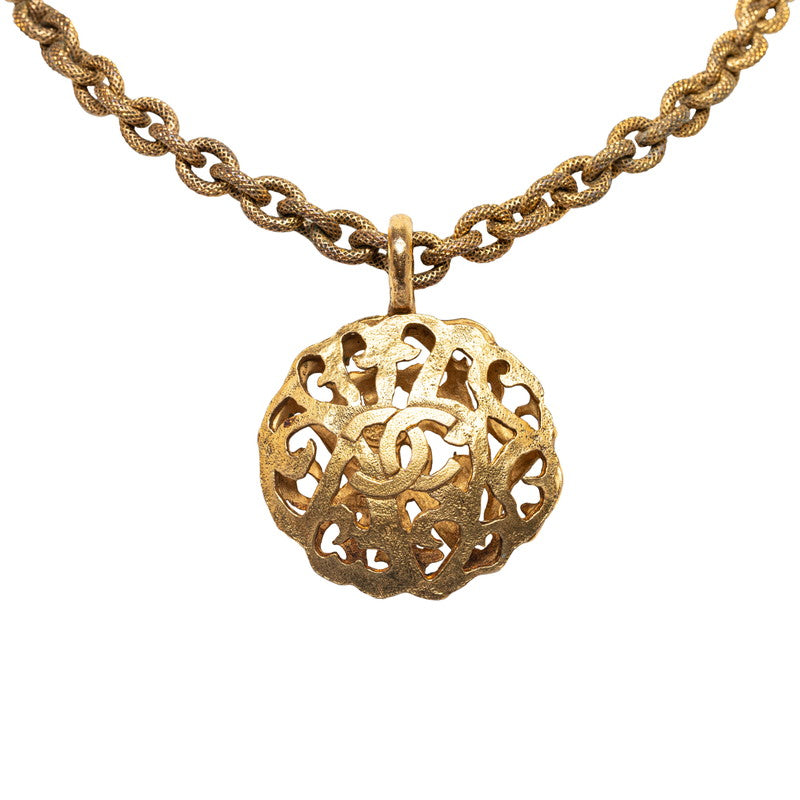 Chanel Coco Round Chain Long Necklace G   Chanel