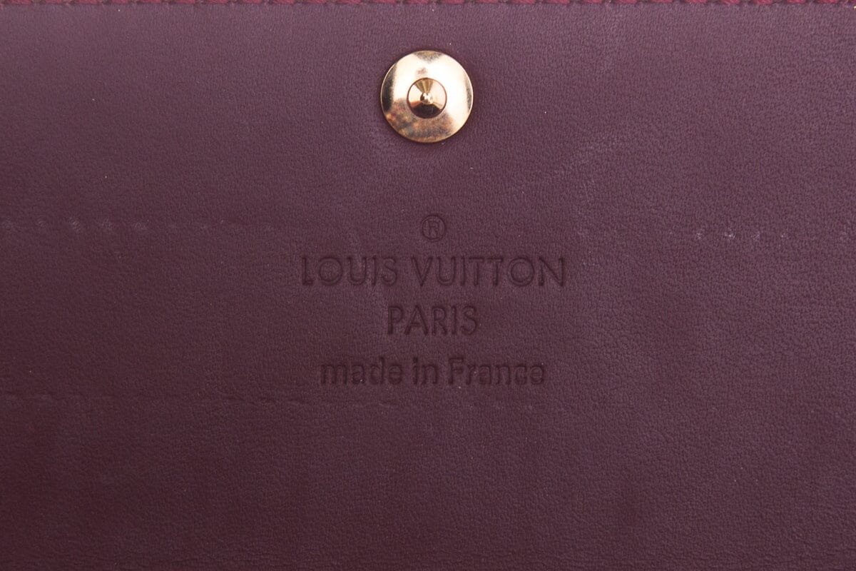 Louis Vuitton SARAH Amber Patent Monogram Wallet