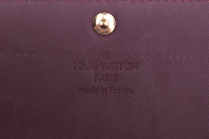 Louis Vuitton SARAH Amber Patent Monogram Wallet