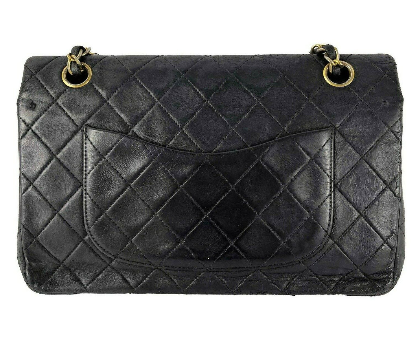 CHANEL- Vintage Medium Classic Double New - Black Shoulder Bag / Crossbody