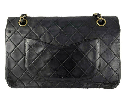 CHANEL- Vintage Medium Classic Double New - Black Shoulder Bag / Crossbody