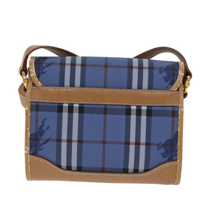 BurberrySs Nova Check Shoulder Bag PVC Blue Auth 75452