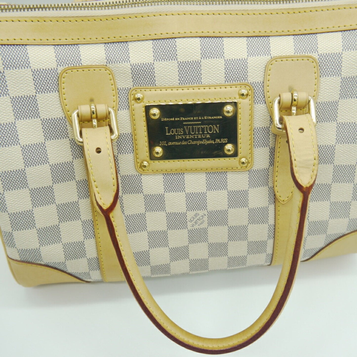 Louis Vuitton White Canvas Berkley handbag bag