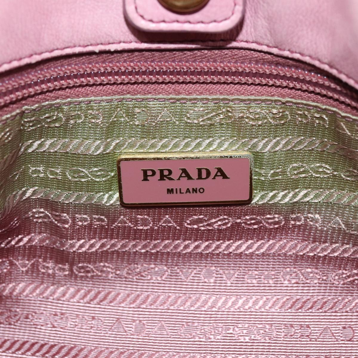 PRADA Hand Bag Nylon 2way Pink Auth 75584