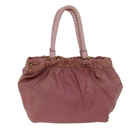 PRADA Hand Bag Nylon 2way Pink Auth 75584