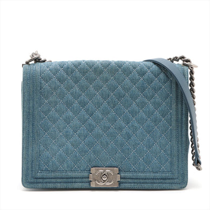 Chanel Navy Denim Chain Shoulder Bag