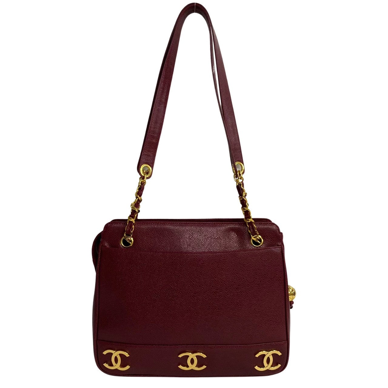 Chanel Triple Coco Tote Bag Leather Tote Bag 16858 in Good condition