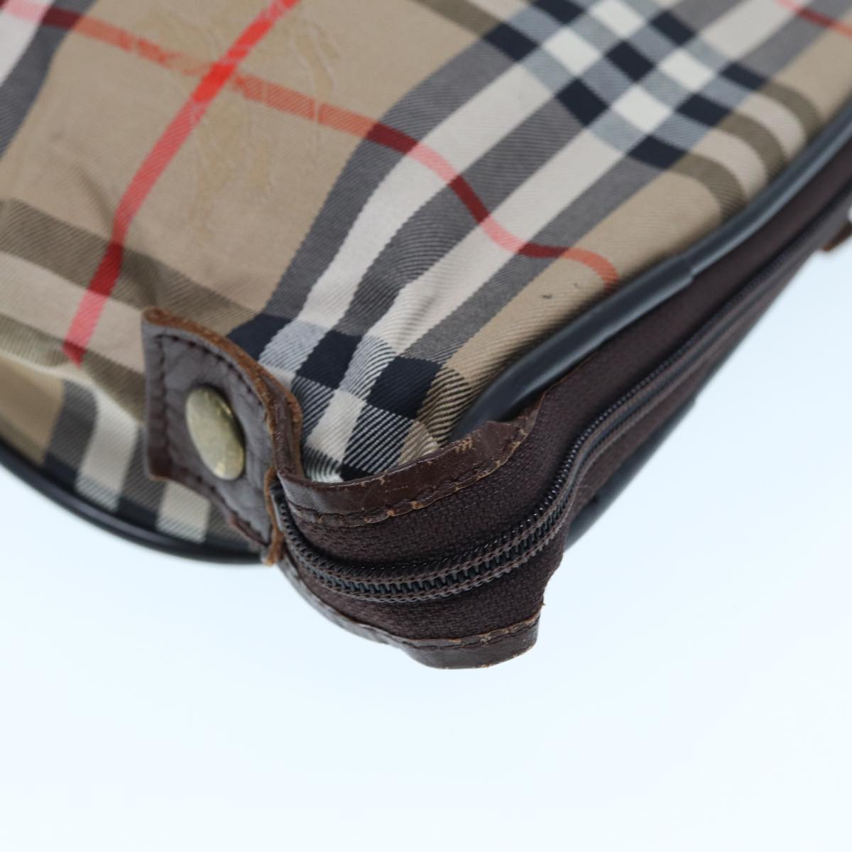 BURBERRYSs Nova Check Garment Cover Canvas Beige Brown Auth 75841