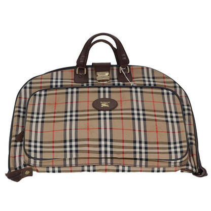 BURBERRYSs Nova Check Garment Cover Canvas Beige Brown Auth 75841