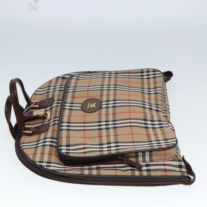BURBERRYSs Nova Check Garment Cover Canvas Beige Brown Auth 75841
