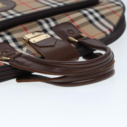 BURBERRYSs Nova Check Garment Cover Canvas Beige Brown Auth 75841