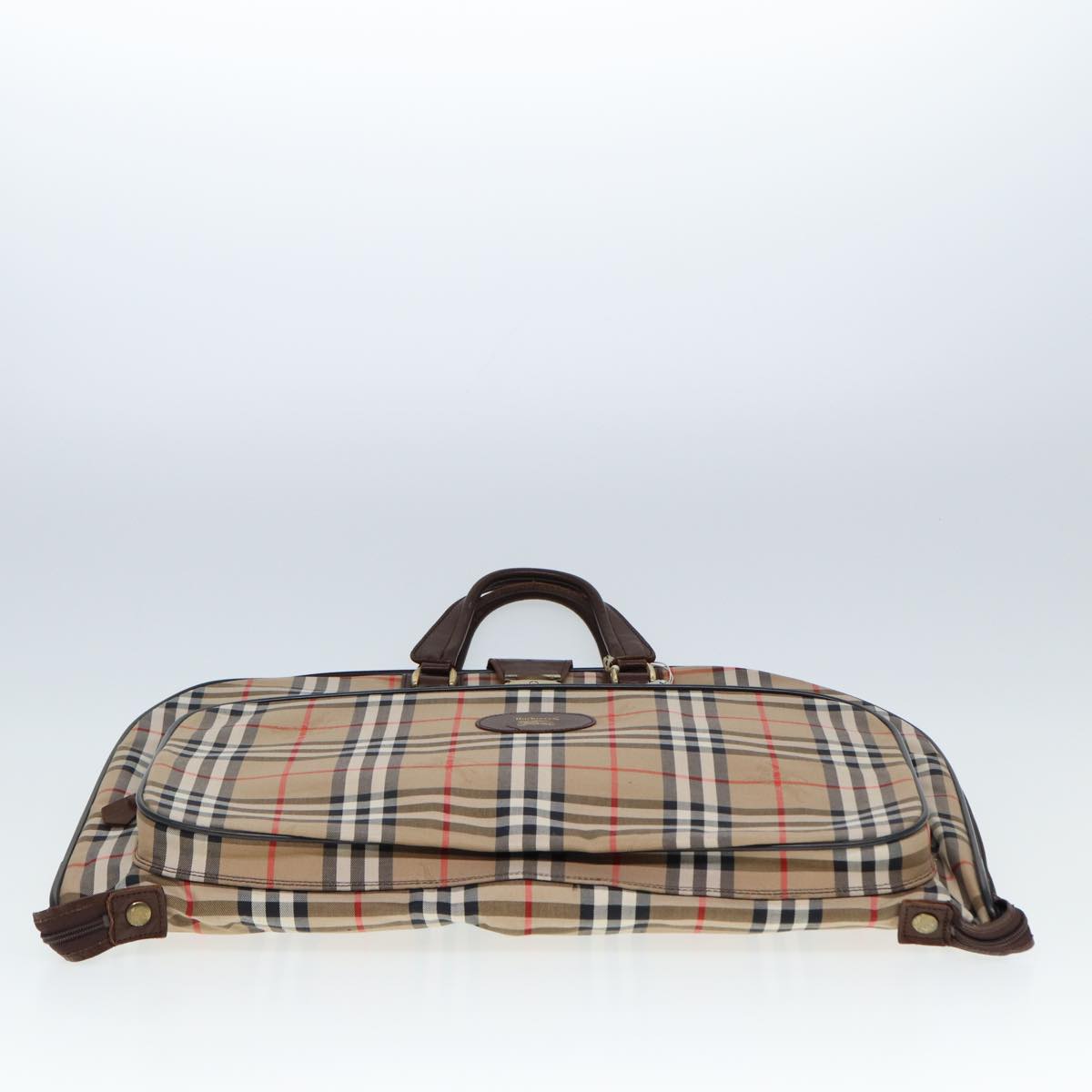 BURBERRYSs Nova Check Garment Cover Canvas Beige Brown Auth 75841