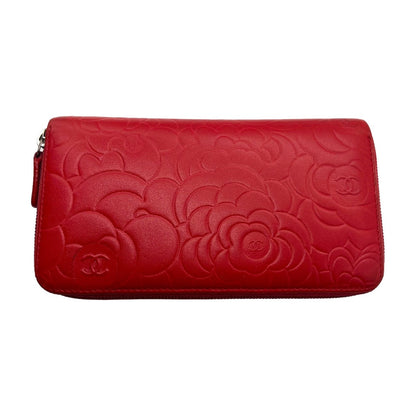 Chanel Red Camellia Wallet