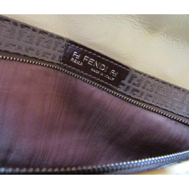 Fendi SAS, mod, ivory patent leather, 2way- cross body/clutch w colorful trim