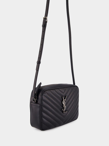 Black Lou Grain Leather Shoulder Bag