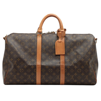 Louis Vuitton Brown Canvas Keepall Bandouliere 50 travel bag