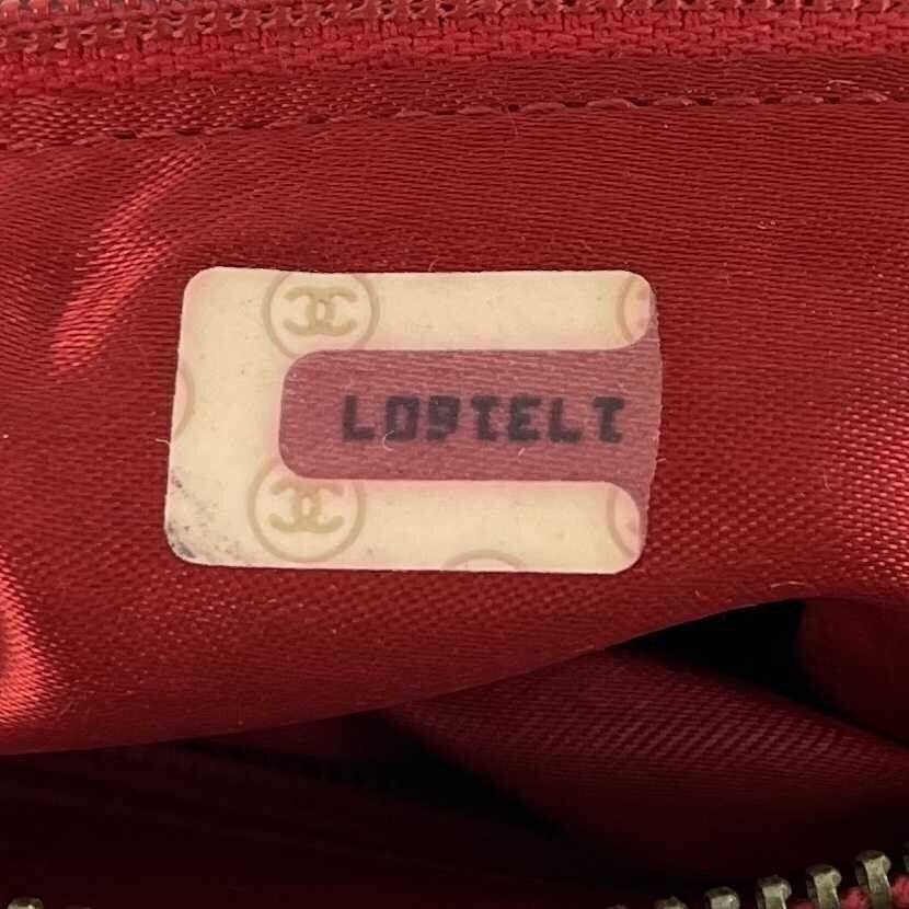 CHANEL Vintage CC Red Lambskin Gold Chain Tassel Camera Bag Crossbody