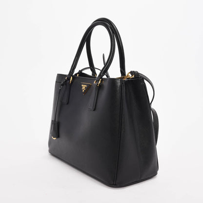 Prada Black Saffiano Lux Medium Galleria Tote