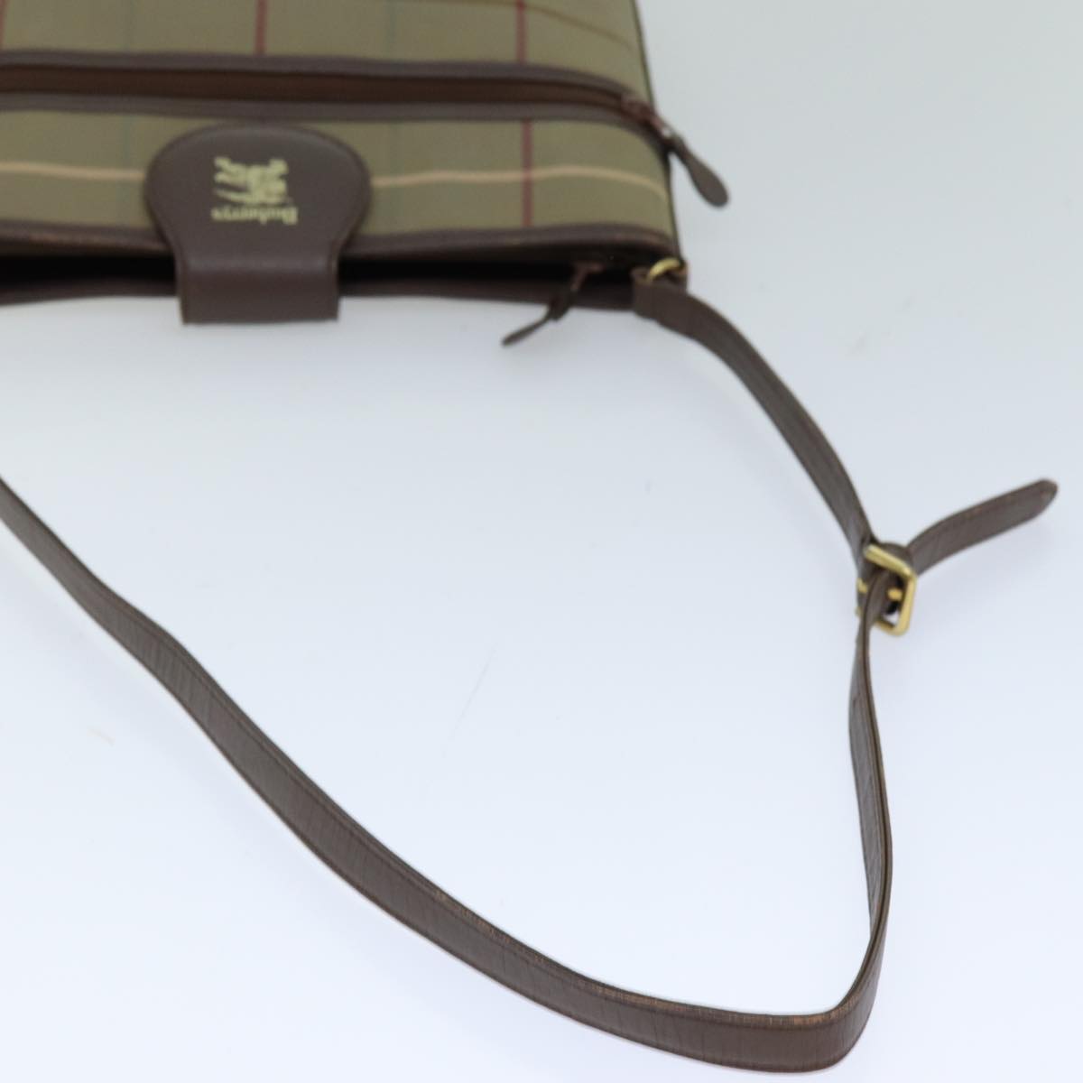 BURBERRYSs Nova Check Shoulder Bag Canvas Beige Auth 76570