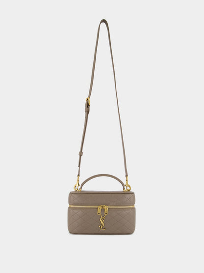 Plaza Taupe Gaby Vanity Bag in Lambskin