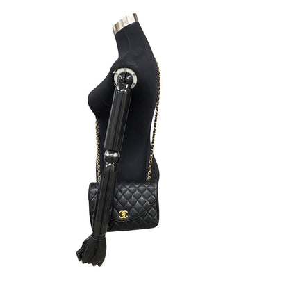 Chanel CC Half Moon Flap Crossbody Bag Leather Crossbody Bag in Good condition