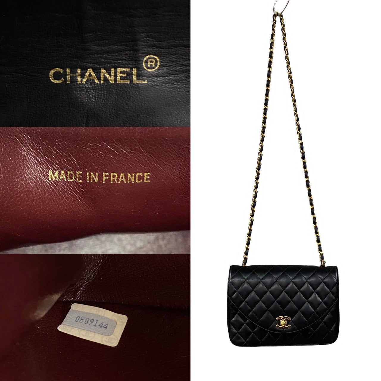 Chanel CC Half Moon Flap Crossbody Bag Leather Crossbody Bag in Good condition