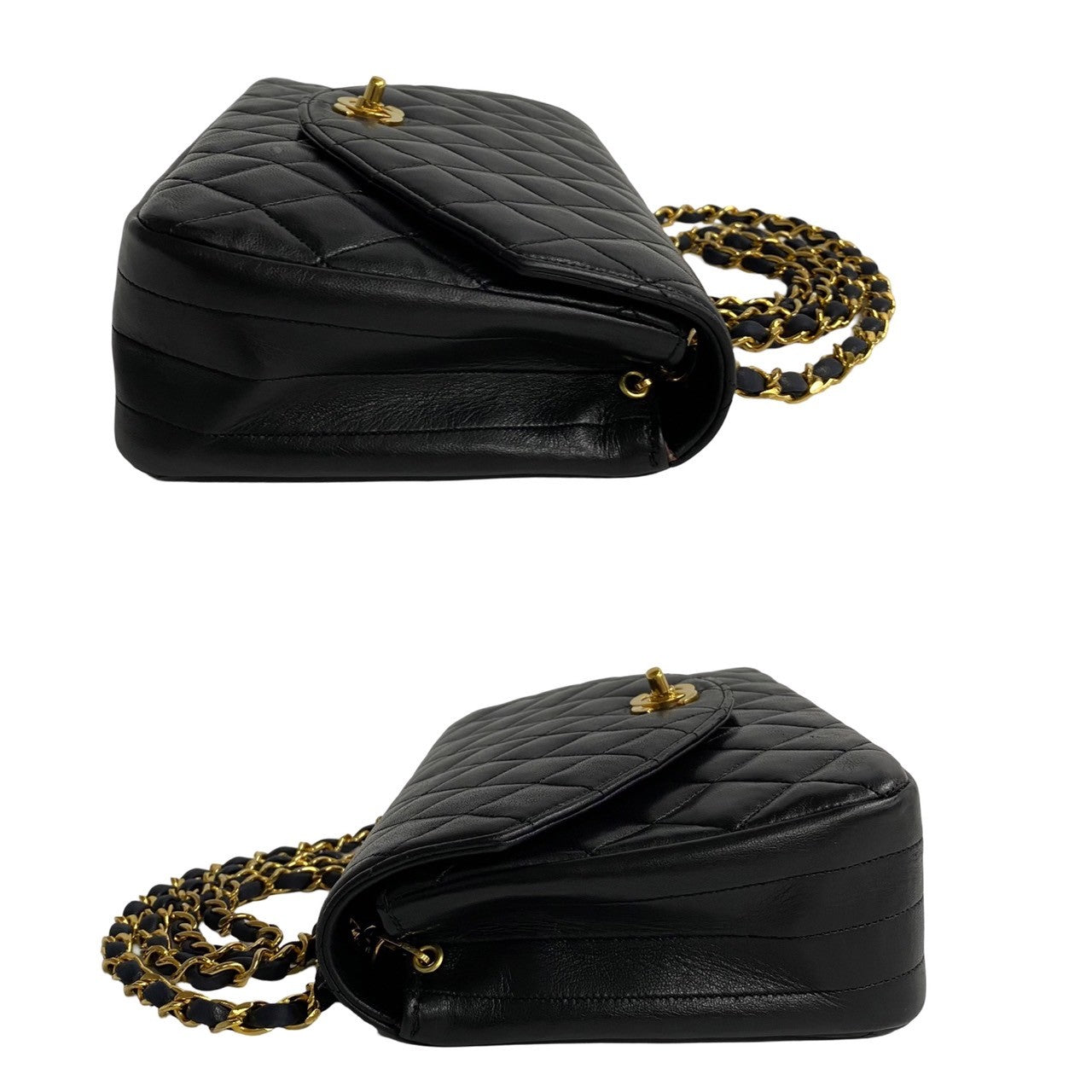 Chanel CC Half Moon Flap Crossbody Bag Leather Crossbody Bag in Good condition