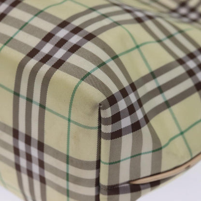 BURBERRY Nova Check Tote Bag Nylon Beige Auth 76851